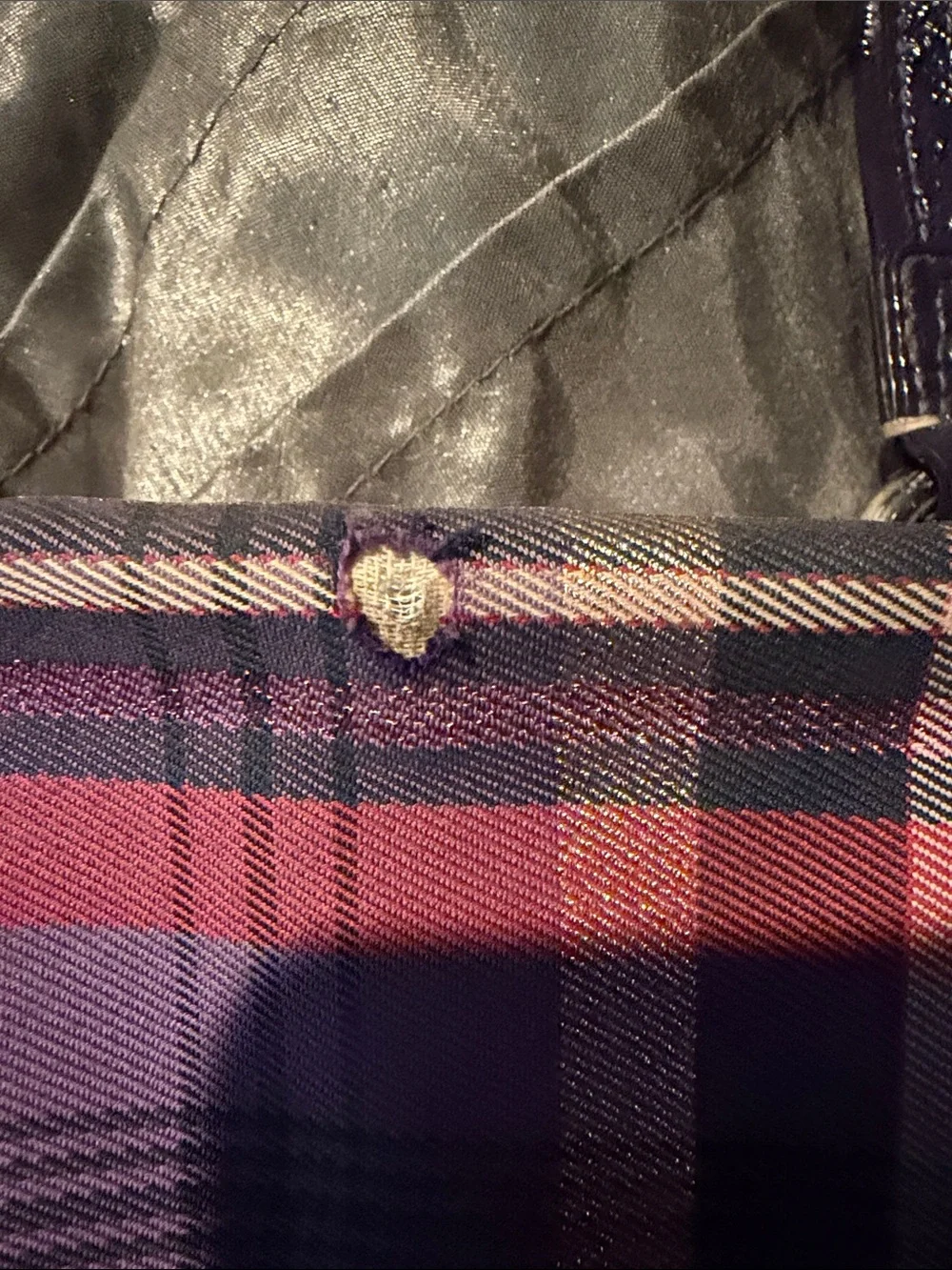 Coach purple plaid